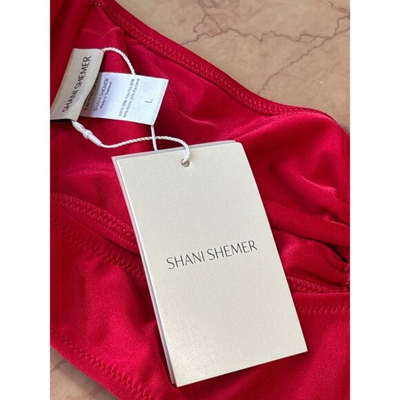 Shani Shemer Nika Bikini Top in Scarlet Red Large New Womens Swimsuit - Picture 8 of 12
